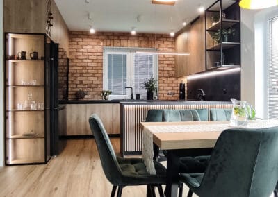 Kuchnia loft - kuchnia otwarta na salon