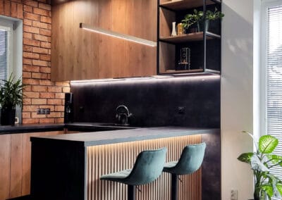 Kuchnia loft - spawana półka