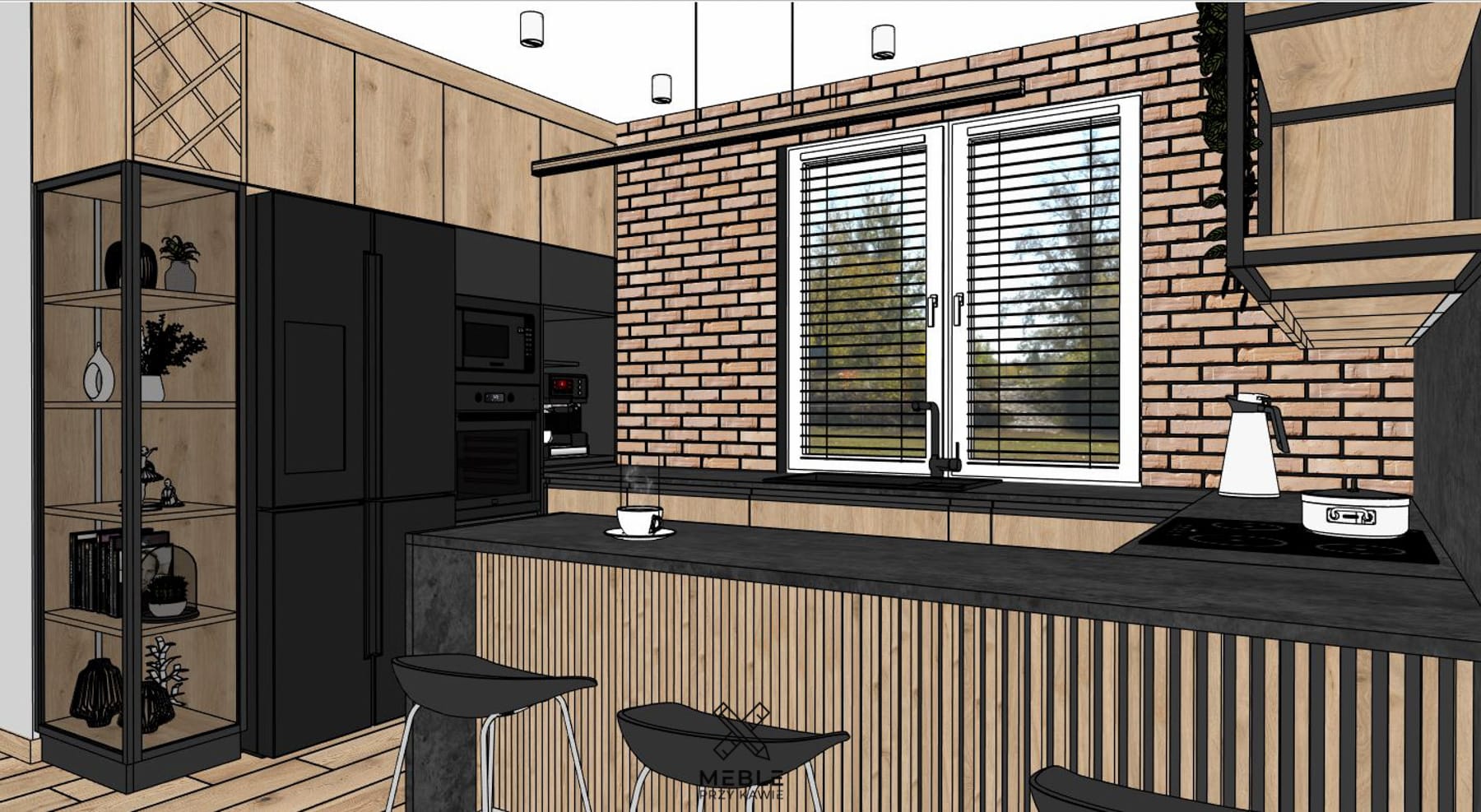 Projekt kuchni w stylu loftowym